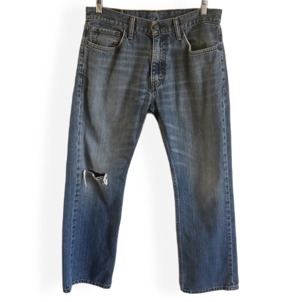 Levi’s 559 Relaxed Straight Jeans 33x30 Men’s Blue Distressed Denim Casual